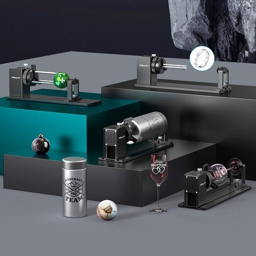Creality Rotary Kit Pro for Curved Surface, Compatible with Creality Lasers Only