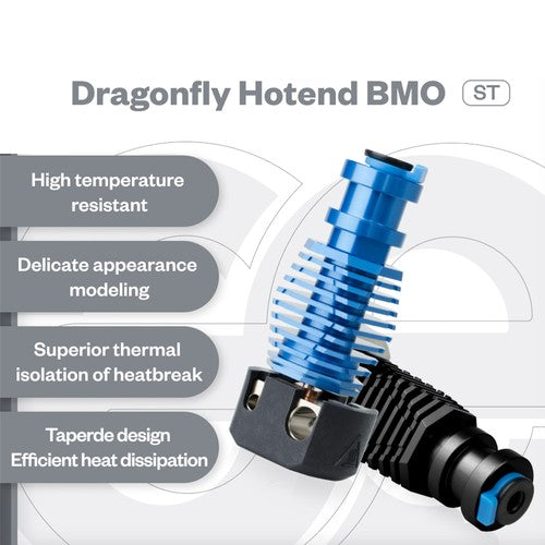 Phaetus Dragonfly BMO ST Hotend, 500°C Temperature Resistance, for Prusa/Creality CR/Creality Ender, Compatible with All V6 Hotend Interfaces Prusa I3 MK3/MK3S Titan BMG Extruders, Black