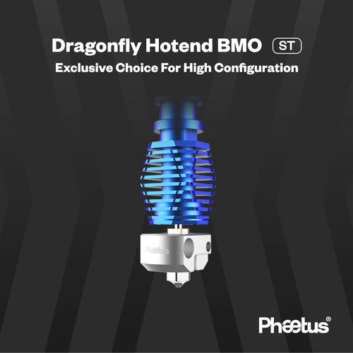 Phaetus Dragonfly BMO ST Hotend, 500°C Temperature Resistance, for Prusa/Creality CR/Creality Ender, Compatible with All V6 Hotend Interfaces Prusa I3 MK3/MK3S Titan BMG Extruders, Blue