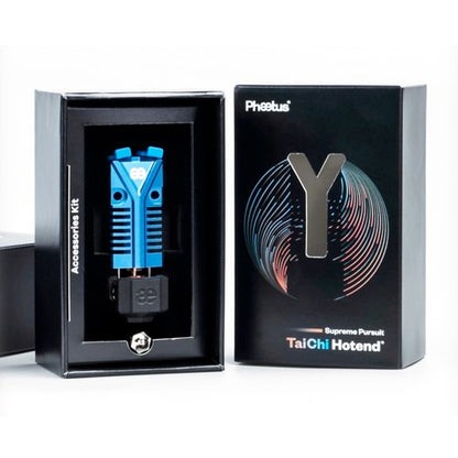 Phaetus Two-in-One TaiChi Hotend, for Creality Ender & Creality CR, Integrated Double Feed Port, One-Hand Nozzle Changing,  0.25mm Heat Break, Compatible with All Thermoplastic Filaments, PLA, ABS, PETG, TPU, PP, PC, PA, PEEK, PEI and PLA-CF, Blue